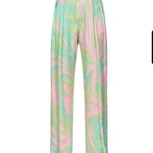 Pinko Multicolor Swirl Print Trousers
